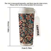 1PC530ml, Eight Different Styles Of Insulated Cups. Full Of Modernity, Personalization, And Cuteness. There Are Girls In Purple Dresses, Purple Butterflies, Flying Contours, Cats, Rabbits, Dogs, Cat People, And Pink Cloth Patterns. Many Different Styles, Suitable For Holidays And Personalization. Suitable For Outdoor Sports Carrying, Camping, Walking, Playing Ball, As Well As Home And Office Use. - Multicolor - View 4