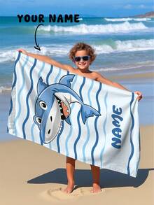 1pc Customized Bath Towel, Beach Towel, Kids Towel, Pool Towel, Bathroom Towel, Vacation Gift, Beach Towel, Outdoor Travel, Beach Essential, Beach, Pool, Bathroom, Swimming Hall, Carry-On, Personalized Bath Towel, Personalized Beach Towel, Pool Towel, Bath Towel, Girls Beach Towel, Boys Beach Towel, Vacation Gift, Beach Towel, Wedding Couple Commemorative Gift, Valentine's Day/Birthday Gift, Friend/Couple/Family/Pet - Multicolor - View 4
