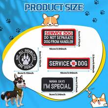 13 PCS  Patches Removable Tactical Hook Loop Harness Embroidered Do Not Pet WorFKing Dog Patch For Vest Harnesses Collars Leashes,StylishStyle - StylishStyle - View 3