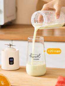 这款便携式USB充电搅拌榨汁机配备1500mAh大容量电池，可碎冰，易于清洁，轻巧便携，适合制作果蔬汁、冰沙，也适合露营使用。这款USB供电的便携式冰沙搅拌杯适合旅行、办公和居家使用，是制作冰沙、奶昔和蛋白饮品的理想之选。它既是一款时尚的个人搅拌机，也是一款现代厨房工具，适合办公室使用，是一款外观时尚的搅拌杯。 - 彩色 - 查看 8