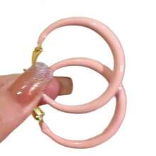 1 Pair Of Oil Drop Round Earrings Elegant And Practical, Perfectly Matches Any Outfit, Ideal Accessory To Enhance Overall Look - 藍色 - 查看 5