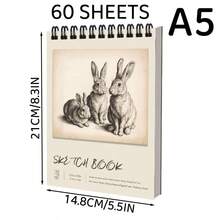 9 x 12 英寸素描本，顶部螺旋装订，1 包 40 张（68 磅/100 克/平方米），无酸艺术素描本，绘画书写纸，适合成人、初学者和艺术家使用 - 白色 - 查看 21