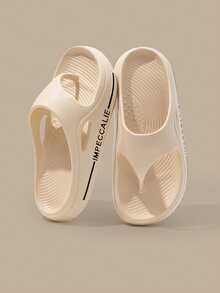 女士夏季家居室内浴室拖鞋防滑简约时尚软底舒适轻便情侣凉鞋男士夏季 - 咖色 - 查看 8