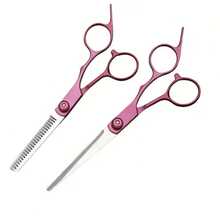 Kéo cắt tóc màu đỏ hồng, phù hợp với mọi loại tóc - Tay cầm tiện dụng, lưỡi sắc bén, dùng được cho cả nam và nữ, đặc biệt thích hợp cho tóc thẳng, tỉa tóc hàng ngày, phù hợp cho cả tay trái và tay phải, bền bỉ. - Màu Hồng Tươi - Xem 9