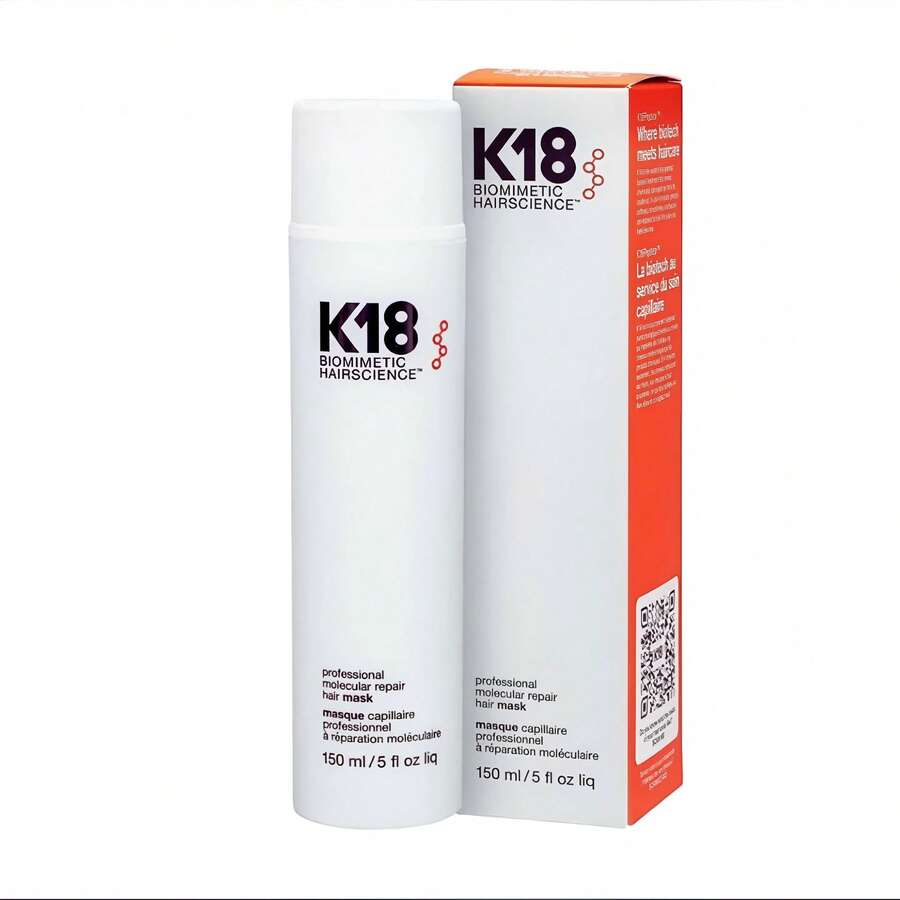 K18 Leave-In Molecular Hair Mask, Repairs Dry Or Damaged Hair, Reverse Hair Damage From Bleach, Color, Chemical Services & Heat, 150ml - 正裝 - 查看 1