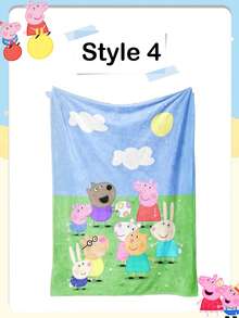 Peppa Pig Cobertor Acolchoado e Espesso de Flanela Cartoon para Dormitório e Quarto, Cobertor Acolchoado Grosso - Multicolorido - Visão 18