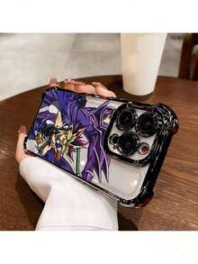 UE (DE et ES) Cette coque de téléphone avec des jeux de cartes d'anime japonais est compatible avec les modèles 16, 15, 14, 13, 12, 11 Pro Max, X, XR, XS Max, 8 et 7 Plus et offre un dos transparent et souple pour une protection contre les chutes. Coque antichoc, protection du téléphone, coque artistique, thème de jeu de cartes, matériau durable, résistant aux rayures, dos transparent, coque de protection, protection des gadgets, fans d'anime - Argent - Voir 3