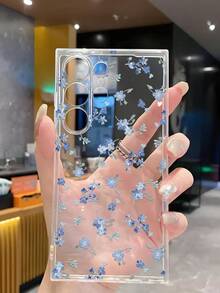 1pc Floral Pattern Soft Silicone Phone Case, Compatible With Huawei Honor, Redmi, Galaxy A04e/12/A13/A14/A34/A50/A52/A53/A54/S21/S22/S23/S24/S25/S25Ultra/S25FE/S26/S26 PLUS/S26 ULTRA/S26 EDGE, 6A/7A/8A, 12T/13T/15T/15T Pro - Clear - View 5