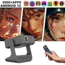 2026旗舰智能双屏投影仪：原生1080P，图像质量清晰，300英寸巨幕，沉浸式观看体验，自动对焦和梯形校正，无需手动操作，触摸屏+WiFi6，操作流畅，Android 12系统，可自由安装应用程序，适用于客厅、卧室、派对等场合，简约而不失精致。 - 查看 3