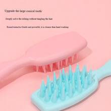 1pc Silicone Scalp Massage Brush, Long Handle Hair Cleaning Brush, Promotes Hair Growth And Removes Dandruff, Home Hair Styling Tool, Hair Accessory ,Hair Tool - Multicolor - View 2