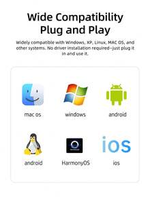 HP USB 集线器带 Type-C 充电适配器 2.0 分线器兼容苹果笔记本电脑转换器 4K 投影 PD 充电扩展集线器 4 合 1（黑色、白色、米色、银色） - 五合一 - 查看 12