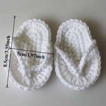 Baby Mini Flip Flops Newborn Photography Props Cute Handmade Crochet Slipper Sandals For Infant Girls/Boys Studio Photos Accessories - Multicolor - View 2