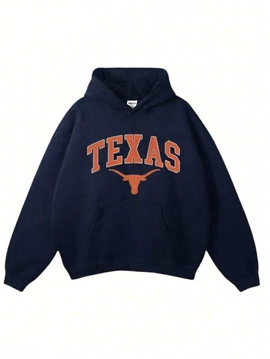 Vintage Sport Teams Collection Unisex Crewneck Black Hoodie, Graphic Team Collection Hoodie, Gift For Fans-New Arrivals For Autumn/Winter: Unisex Relaxed-Fit Cotton-Blend Long-Sleeve Hooded Sweatshirt - Xanh nước biển 3 - Xem 1