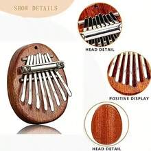 Kalimba de 8 notas de alta calidad: Piano de dedo, adecuado para fiestas y regalos, para mayores de 14 años, mini piano de pulgar de madera maciza de 8 notas Kalimba de 5 dedos, instrumento de piano de dedo portátil para principiantes - Multicolor - Ver 2