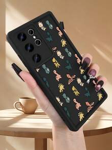 1pc Cute Dinosaur Pattern Phone Case Dopamine Aesthetic Kawaii Style For Birthday Graduation Gift Women Daily Use Compatible With Samsung Galaxy S26Ultra S26Plus S26 S25 S24FE S24 S23 S22 S21FE S21Ultra Plus Note20 Note20Ultra A13 A14 A15 A16 A17 A33 A34 A35 A36 A52 A53 A54 Case - 咖啡棕 - 查看 8