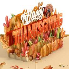 Paper Love Fall Harvest -Up Card | 3D Happy Than1ks 1giving, For Family, Or Friend | 5\ X 7\ W/Envelope & Note Tag - HappyThan1ks 1giving - Xem 6