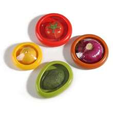 Caja de conservación sellada y transparente para frutas y verduras, aguacate, limón, tomate, mitades de cebolla, recipiente de almacenamiento para refrigerador - Multicolor - Ver 4