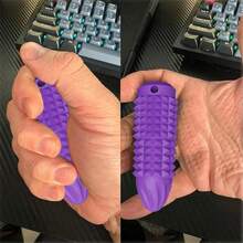 1pc Sensory Toy Finger Pain Relief Stress Relief Creative Small Toy Silicone Pendant - Multicolor - View 3