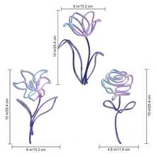 3件套金属墙饰，乡村风紫色浴室装饰，简约墙面艺术，适用于厨房、卧室、客厅，乔迁礼物 - 彩色 - 查看 11