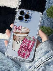 Bow-Knot1pc Wine Red Elegant Pull Tab Bow Phone Case Compatible With Apple  16, 15, 14, 13, 12, 11 Pro Max And Series - 款式7(1pc) - 查看 2