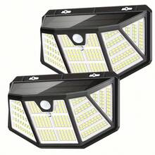 310 LED Solar Powered Outdoor Light, Smart Motion Sensor, 5-Side Illumination, IP65 Waterproof, Easy Installation, Suitable For Garage, Commercial Street, Yard, Balcony. - Built-In Lithium Battery, Solar Charging, LED Lighting, Ideal For Christmas - White Light - View 10