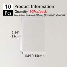 10 Túi lớn có khóa kéo tái sử dụng - 12 đến 50 cm, hai lớp dày 0.065mm/0.0025"/2.55mils/6.5c, Túi du lịch chống thấm nước trong suốt có khóa kéo, Túi nhựa đựng quần áo, khăn tắm, áo phông, vest, quần tây, đồ lót, giày dép. - 10 - Xem 14