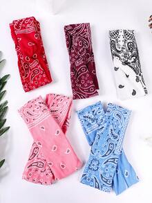 2/3/5pcs/Set Bohemian Criss-Cross Elastic Headbands, Unisex Sports Yoga Sweat Absorbent Fashion Headwraps - Multicolor - View 6