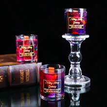 1个/盒，新款星空果冻香氛蜡烛，随机渐变星空图案，独特香味，营造浪漫氛围，适合周年纪念/感恩节/求婚/生日派对/商业空间/节日装饰及各种浪漫场合。 - 彩色 - 查看 7