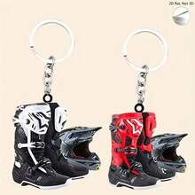 1 chiếc mặt dây chuyền trang trí Giáng sinh hình mũ bảo hiểm xe máy, đồ trang trí treo xe hơi, phụ kiện móc khóa - A - Xem 3