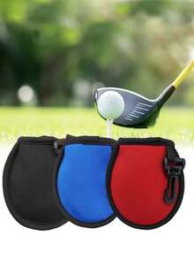 1pc Golf Ball Protector Case With Hook And Cleaning Cloth