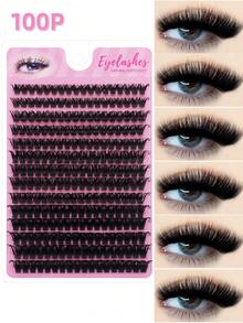 280 Clusters Single Strand DIY Eyelash Extensions Segmented False Eyelashes 14 Rows Large Capacity - C - View 1
