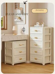 3/4/5 طبقات لوحات شفافة متعددة الوظائف أدراج تخزين - خزانة تخزين قابلة للطي ذات باب واحد - رف تخزين أدراج بلاستيكي، رف تخزين مدخر للمساحة للوجبات الخفيفة والمشروبات والكتب والملابس، مناسب للمطبخ وغرفة المعيشة والدراسة والحمام وغيرها - متعدد الألوان - مشاهدة 12