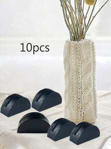 1/2/5/10pcs Set Semicircle Wooden Table Number Holder, Elegant Wooden Table Number Plate Stand, Suitable For Wedding, Beach Party, Birthday, Garden Event, Restaurant And More, Durable And Stylish Table Decor