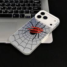 Gray spider web spider This stylish and comfortable large-hole IMD acrylic phone case is an ideal gift for friends and family. It is compatible with for  17/16/15/14/13/12/11/X/XR/7/8, for OPPO,for , for VIVO, for , for Xiaomi, for Honor, and for  models, including Plus, Pro, Max, and SE versions. It's the perfect gift for holidays such as Christmas, Valentine's Day, and New Year. - Negro - Ver 3