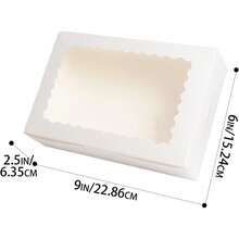 Caja de galletas con ventana, Paquetes de doble uso, Caja de pastelería para empaque de galletas - Negro - Ver 6