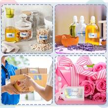 3-6 Roll Holographic Silver Thermal Label Paper, Self-Adhesive Laser Stickers For Glitter Labels/Thank You Cards, Compatible With Pocket Printers - Multicolor - View 6