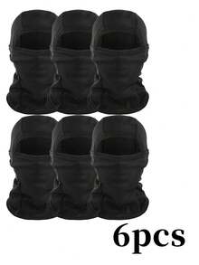 1/2/4件装男女通用纯色/迷彩拉法帽滑雪面罩，户外骑行登山防风防紫外线透气弹性头套 - 彩色 - 查看 1