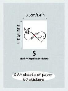 LICVIC 12-300pcs Customized Text Temporary Tattoo Stickers, Personalized Fake Tattoos, Customizable Name Tattoo Stickers, Customizable Letter Tattoo Stickers, Quote Tattoo Stickers, Wedding Temporary Tattoo Stickers, Couple Tattoo Stickers, Suitable For Anniversary, Wedding Celebration, Valentine's Day, Graduation Ceremony, Birthday Party, Ideal Gift For Him/Her, Friends, Kids, Family, Also For Decoration - Multicolor - View 9