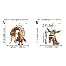 2 Waterproof And Removable Fun And Quirky Toilet Decoration Stickers, Featuring Giraffe/Donkey Funny Shapes, Paired With Fun Text, Bathroom Stickers Suitable For Home Toilet Decoration, Apartment And Homestay Bathroom Fun Decoration