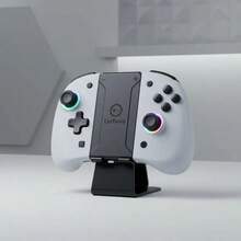 LinYuvo Wireless Gamepad Controller, RGB Lighting, One-Click Rapid Fire Button, Hall Effect Joystick, Dual Rear Macro Keys, 8-Color LED Ring Light, 100 Million Lifetime Clicks, Over 6 Hours Of Continuous Play, Ergonomic Design For Fatigue-Free Long Gaming Sessions - White - View 3