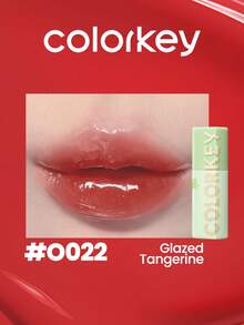 COLORKEY Light Chasing 唇部精華液式液態唇膏，高顯色水光亮澤唇膏，不黏膩防暈染滋潤，淡化唇部細紋，柔和甜美香氣，適合女性日常妝容 - O022 Glazed Tangerine - 查看 13