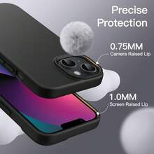 JETech Silikon Hülle Kompatibel mit For  13 Mini 5,4 Zoll, Ganzkörperschutz handyhülle mit Seidig-Weicher Berühren, Stoßfeste Hülle mit Mikrofaser-Futter (Schwarz)-9946