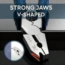 ZML 6-In-1 Multi-Function Wire Stripper Pliers+Z-Shaped Screwdriver CR-V Multi-Function Pliers With Wire Stripper And Diagonal Cutters, Chromium-Vanadium Steel Construction, Suitable For Nails, Wire, Electrical Cables, And Cables,Specialty Hand Tools - Default - 查看 5