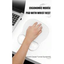 Gel Wrist Rest For ,Ergonomic Pad With Clear Cushioned Pa 1lm Rest,Gel  Pad With Wrist Support,Small Desk Mat,Office Desk Work Accessories For Women,Carpal Tunnel Relief (B-Purple) - B-紫色 - 查看 8