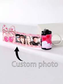 Llavero personalizado con película de cámara, llavero con texto personalizado, viene con álbum de fotos, regalo de aniversario - Multicolor 1 - Ver 10