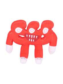 24厘米/9.44英寸毛绒玩偶“偷走你的大脑”红色666可爱数字毛绒动物，创意装饰礼物，儿童生日派对，女孩房间装饰，收藏品 - 紅色 - 查看 8