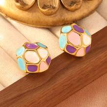 2 đôi bông tai hình giọt dầu bằng thép không gỉ sang trọng lấy cảm hứng từ Dopamine, phù hợp cho phụ nữ đeo hàng ngày, dự tiệc và hẹn hò, món quà tuyệt vời dành cho bạn gái. - Nhiều màu - Xem 10