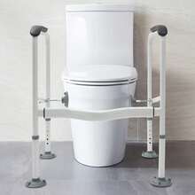 Toilet Safety Frame,Toilet Frame For Disabled And Elderly, Sturdy, Safety Rails, Free Standing, Disabled Toilet Support Frame, Height And Width Adjustable Toilet Rails, Toilet Surround Safety Frame - White - View 5