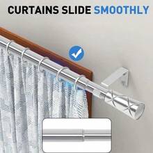 Premium Plain Adjustable Curtain Rod - 70x120cm Extendable 60mm Classic Finial Easy DIY Install Rod - LAMP DESIGN ANTIQUE BRASS - View 7