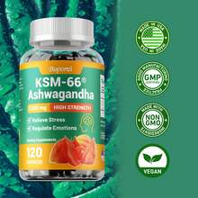 BUPORAI KSM-66 Ashwagandha Root Powder Extract - Helps Relieve Stress, Improve Brain Function, Boost Energy, Promote Sleep, And Improve Immunity - 120pcs - 120 Capsules(120粒) - 查看 4